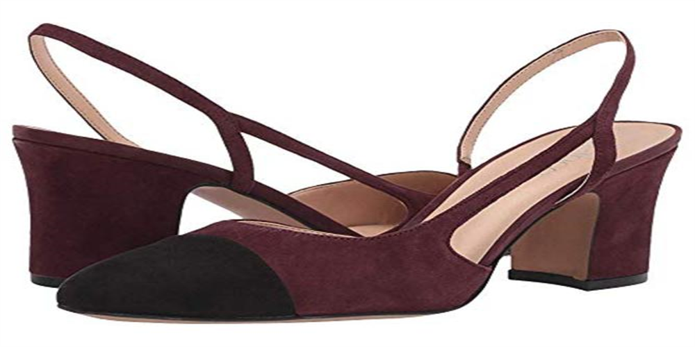 Franco Sarto Sandálias femininas Imogen Fabric Cap Toe Casual Slingback Vermelhas Tamanho 7 M