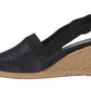 Ralph Lauren Helma Espadrille Wedge Sandália Feminina Preta Tamanho 10 B