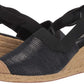 Ralph Lauren Helma Espadrille Wedge Sandália Feminina Preta Tamanho 10 B