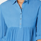 Camisa túnica babydoll feminina pequena Style &amp; Co - azul tamanho PP
