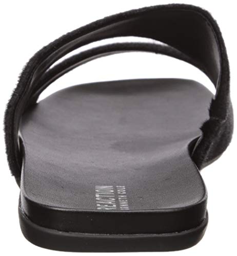 Sandálias rasteiras femininas Kenneth Cole Reaction, pretas, tamanho 8,5 M