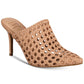 Mules de bico fino de couro sintético Celestia da INC International Concepts para mulheres, marrom, tamanho 9,5 M