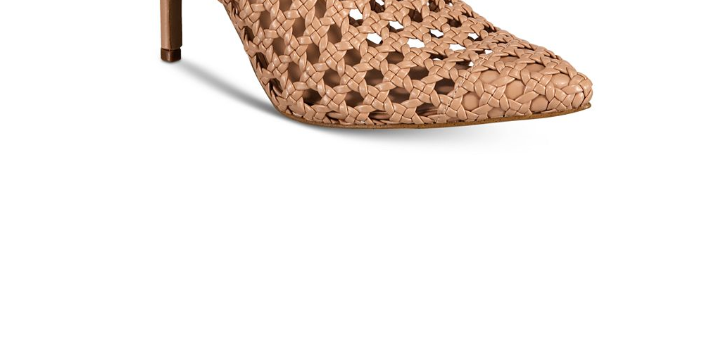 Mules de bico fino de couro sintético Celestia da INC International Concepts para mulheres, marrom, tamanho 9,5 M