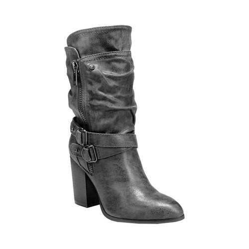 Bota feminina Paisley Fashion Carlos By Carlo Santana, preta, tamanho 7 M