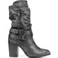 Bota feminina Paisley Fashion Carlos By Carlo Santana, preta, tamanho 7 M