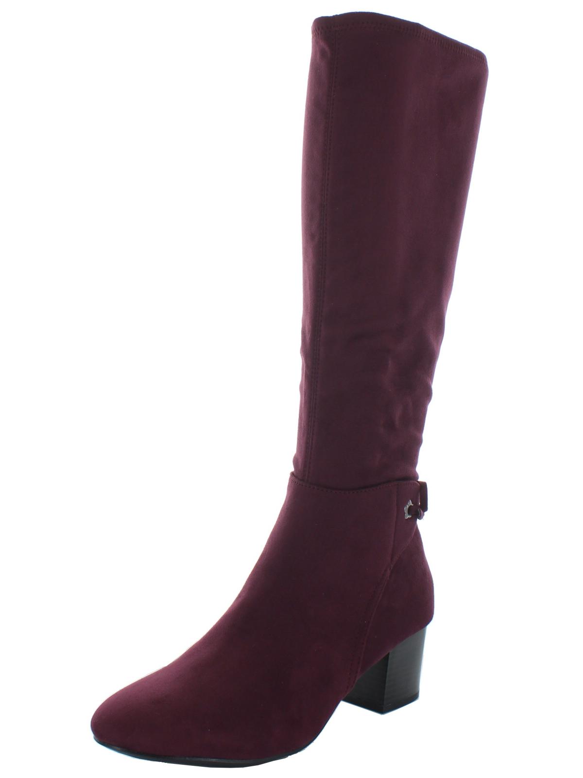 Botas de salto alto Jaccque Tall Block Heel femininas Charter Club, roxas, tamanho 6 M