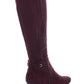 Botas de salto alto Jaccque Tall Block Heel femininas Charter Club, roxas, tamanho 6 M