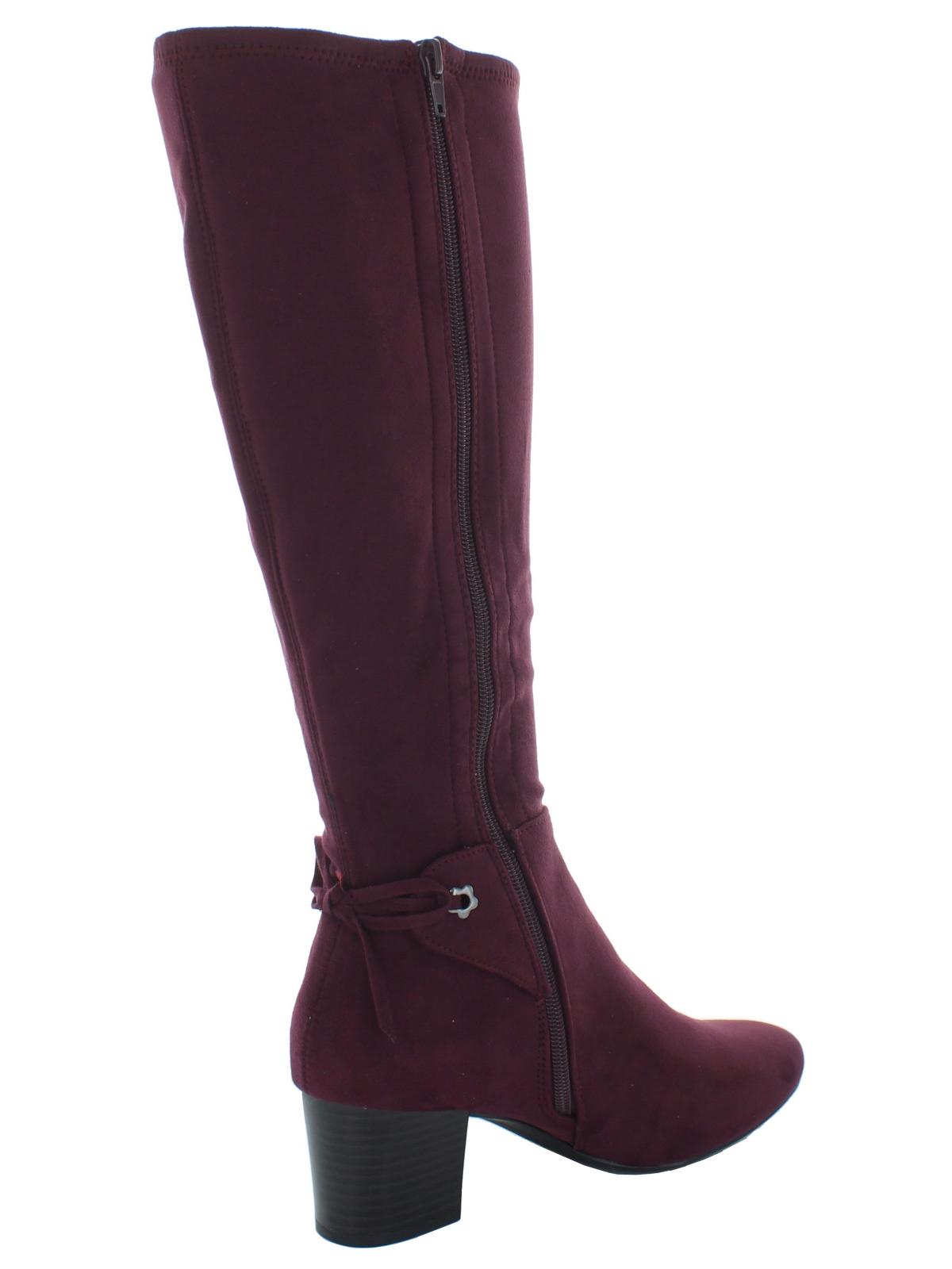 Botas de salto alto Jaccque Tall Block Heel femininas Charter Club, roxas, tamanho 6 M