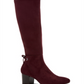 Botas de salto alto Jaccque Tall Block Heel femininas Charter Club, roxas, tamanho 6 M