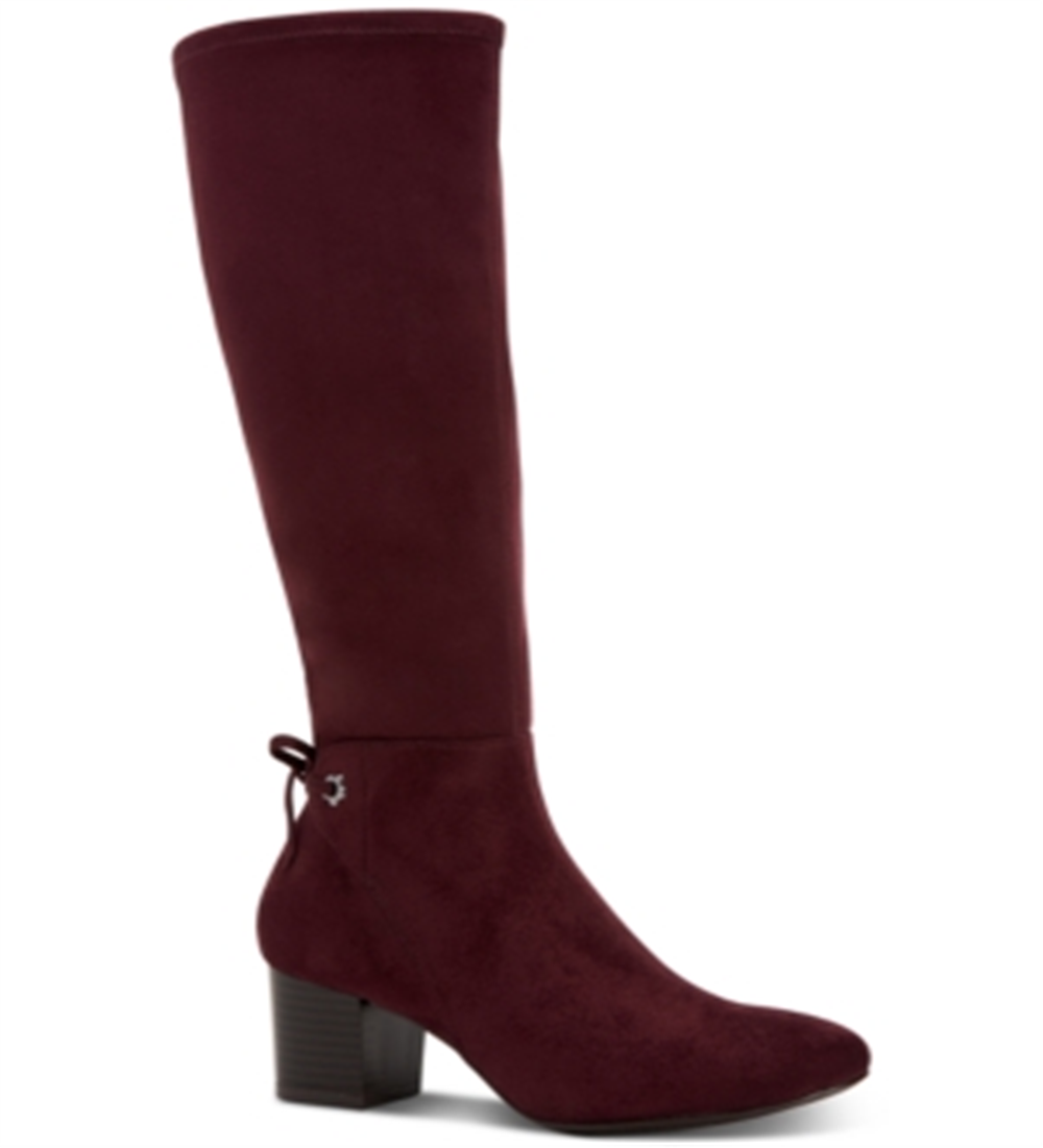 Botas de salto alto Jaccque Tall Block Heel femininas Charter Club, roxas, tamanho 6 M