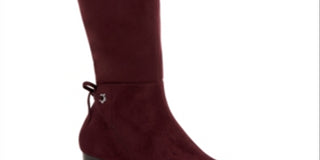 Botas de salto alto Jaccque Tall Block Heel femininas Charter Club, roxas, tamanho 6 M