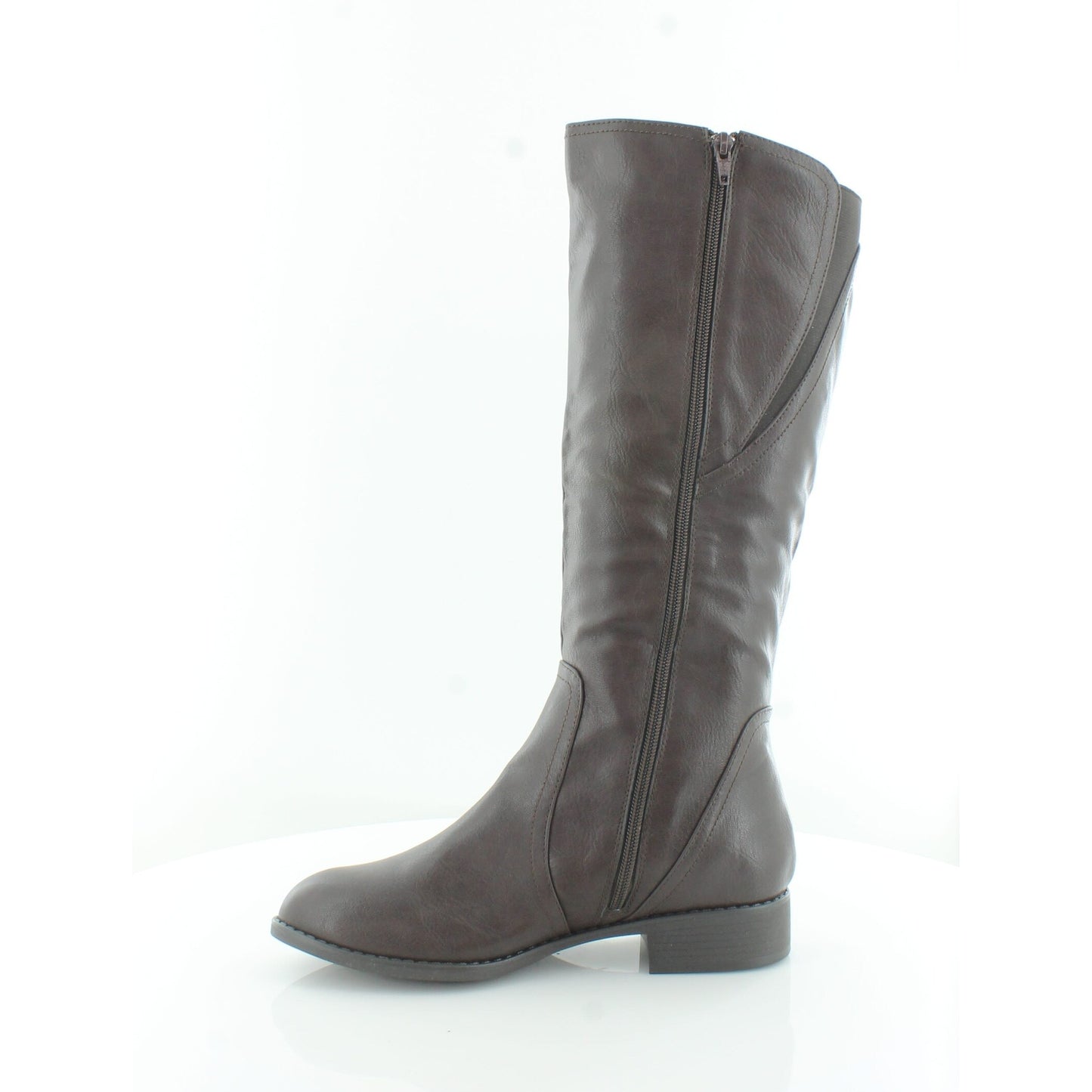 Botas de montaria femininas Style &amp; Co Milah Almond Toe até o joelho, marrom, tamanho 7,5M-WC