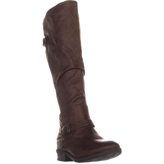 Botas de cano alto Yanessa Baretraps femininas, marrom escova, tamanho 7,5 M