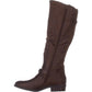 Botas de cano alto Yanessa Baretraps femininas, marrom escova, tamanho 7,5 M