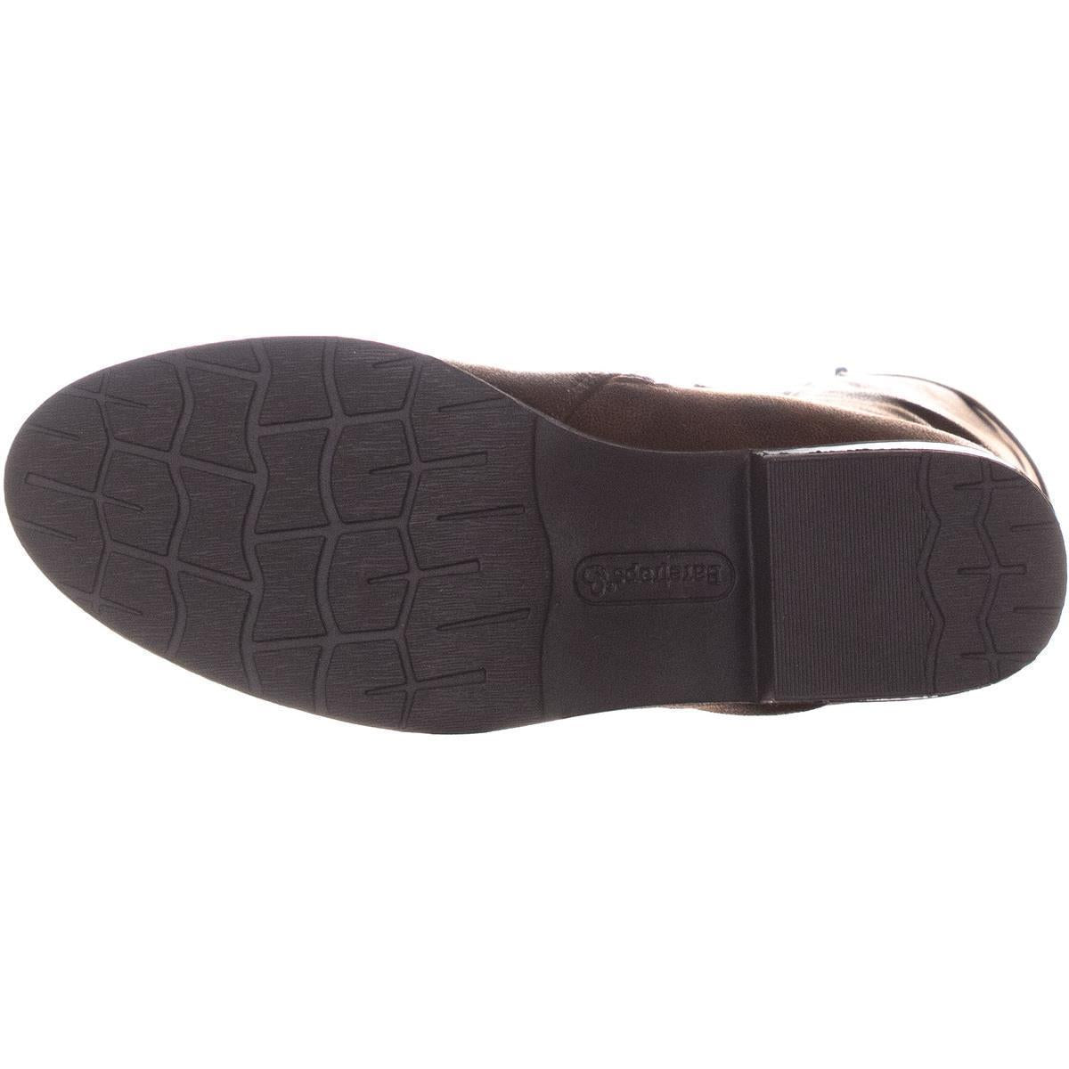 Botas de cano alto Yanessa Baretraps femininas, marrom escova, tamanho 7,5 M