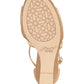 Sandália feminina Jewel Badgley Mischka, plataforma, tiras cruzadas, acolchoada, tira ajustável no tornozelo, bico redondo, fivela, tamanho 5,5 M