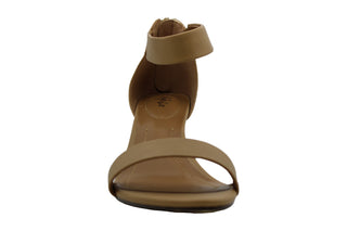 Sandálias femininas casuais Paycee com bico aberto e tira no tornozelo, estilo &amp; co, bege, tamanho 10,5 m