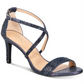 Sandália feminina Thalia Sodi bico redondo salto agulha fivela azul 9 W