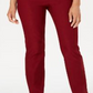 Calças femininas Charter Club Cambridge Skinny Pull-on com controle de barriga, tamanho 12, vermelhas