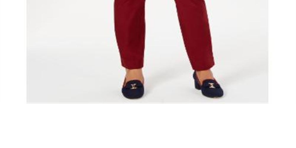 Calças femininas Charter Club Cambridge Skinny Pull-on com controle de barriga, tamanho 12, vermelhas