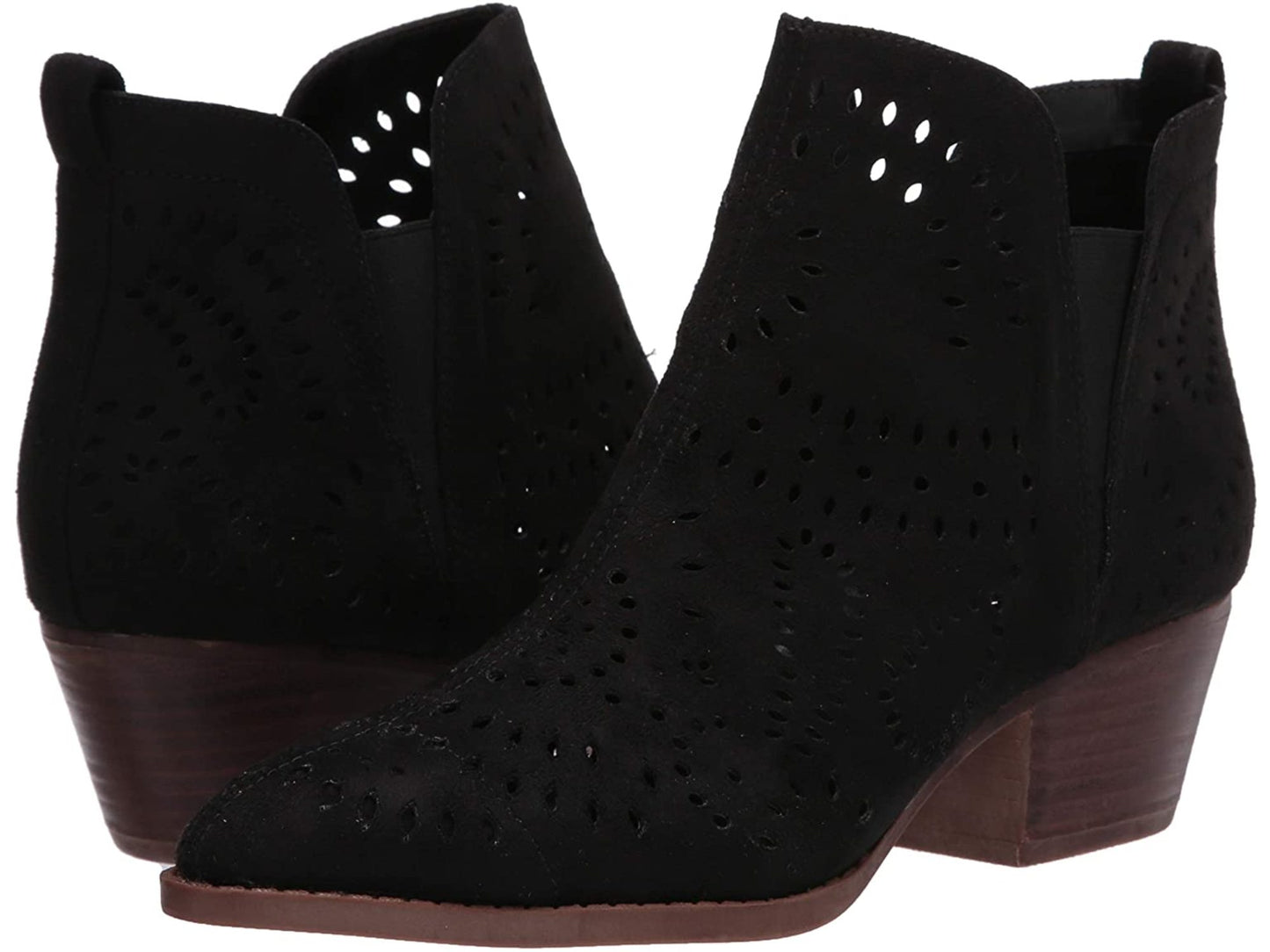 Botas femininas Carlos By Carlos Santana Victory Fabric bico fino cano curto pretas tamanho 5 M
