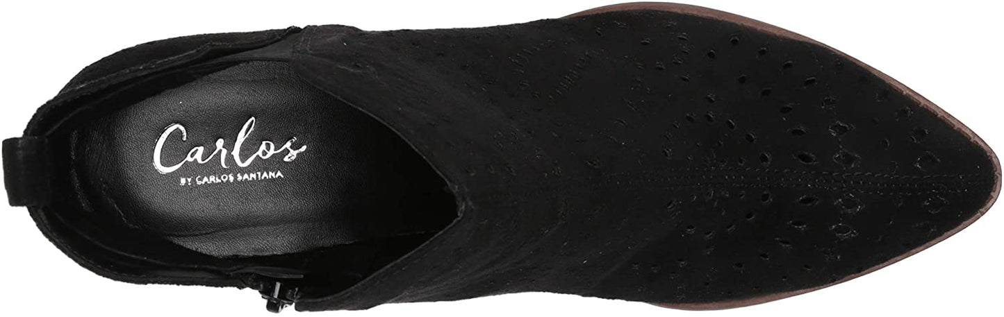 Botas femininas Carlos By Carlos Santana Victory Fabric bico fino cano curto pretas tamanho 5 M