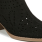 Botas femininas Carlos By Carlos Santana Victory Fabric bico fino cano curto pretas tamanho 5 M
