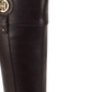 Tommy Hilfiger Imina Botas de montaria femininas de couro sintético até o joelho, marrom escuro, tamanho 5 M