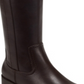 Tommy Hilfiger Imina Botas de montaria femininas de couro sintético até o joelho, marrom escuro, tamanho 5 M