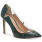 INC International Concepts Sapatos Khione Vinil Feminino Multi Animal Verde Tamanho 8,5 M