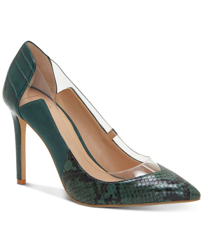 INC International Concepts Sapatos Khione Vinil Feminino Multi Animal Verde Tamanho 8,5 M