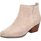 Aqua College Botas de couro femininas Flex Gore Comfort, à prova d'água, acolchoadas, com bico redondo e salto bloco, com zíper, tamanho 9 M, prateadas
