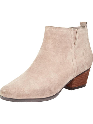 Aqua College Botas de couro femininas Flex Gore Comfort, à prova d'água, acolchoadas, com bico redondo e salto bloco, com zíper, tamanho 9 M, prateadas