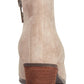 Aqua College Botas de couro femininas Flex Gore Comfort, à prova d'água, acolchoadas, com bico redondo e salto bloco, com zíper, tamanho 9 M, prateadas