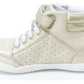 Stride Rite Toddler SR Stone High Top Champagne Couro Marfim Tamanho 8 W
