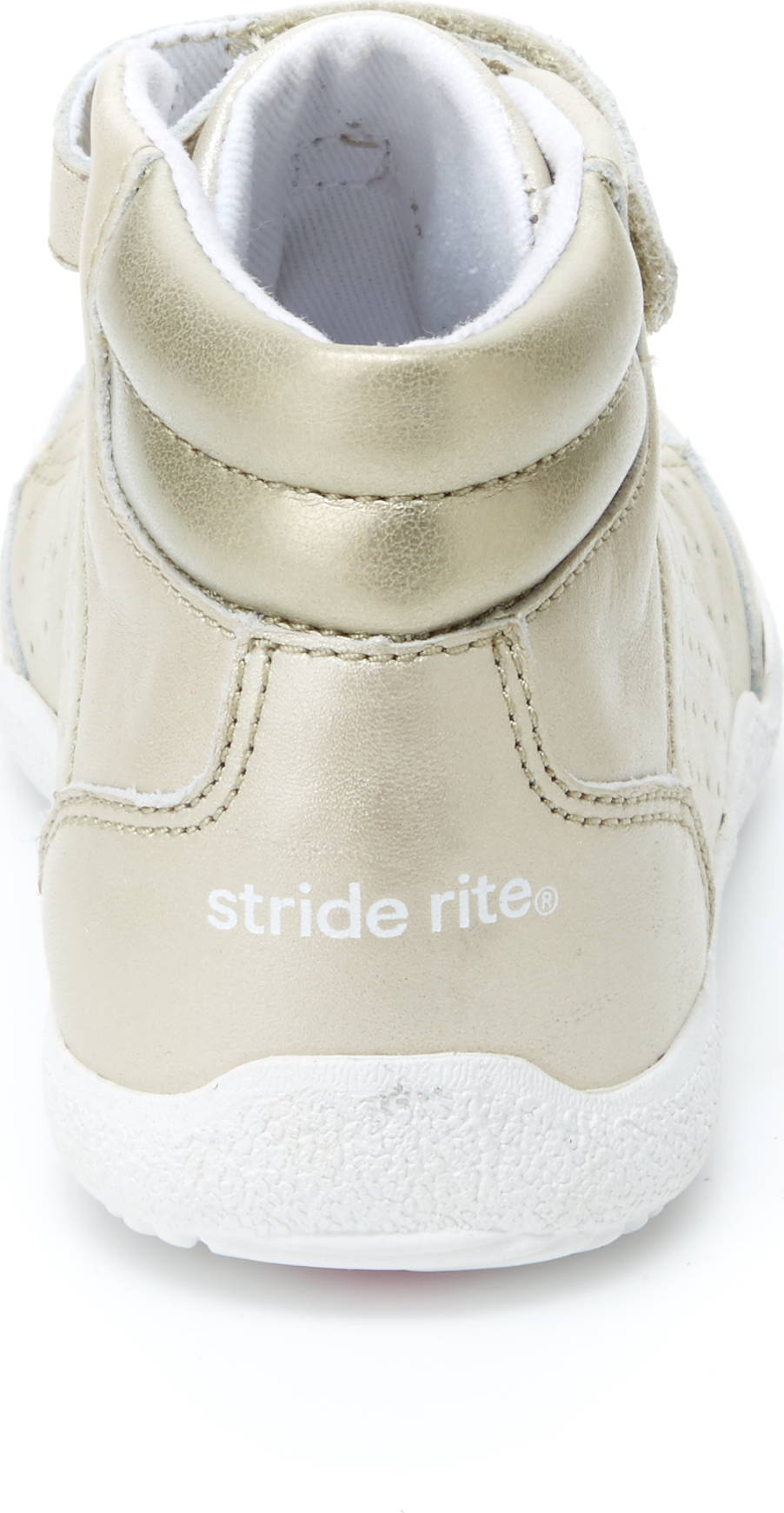 Stride Rite Toddler SR Stone High Top Champagne Couro Marfim Tamanho 8 W