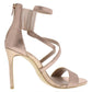 Sandálias femininas DKNY Lil Multi Leather Open Toe com tiras para ocasiões especiais, tamanho 9, ouro rosa