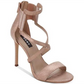 Sandálias femininas DKNY Lil Multi Leather Open Toe com tiras para ocasiões especiais, tamanho 9, ouro rosa