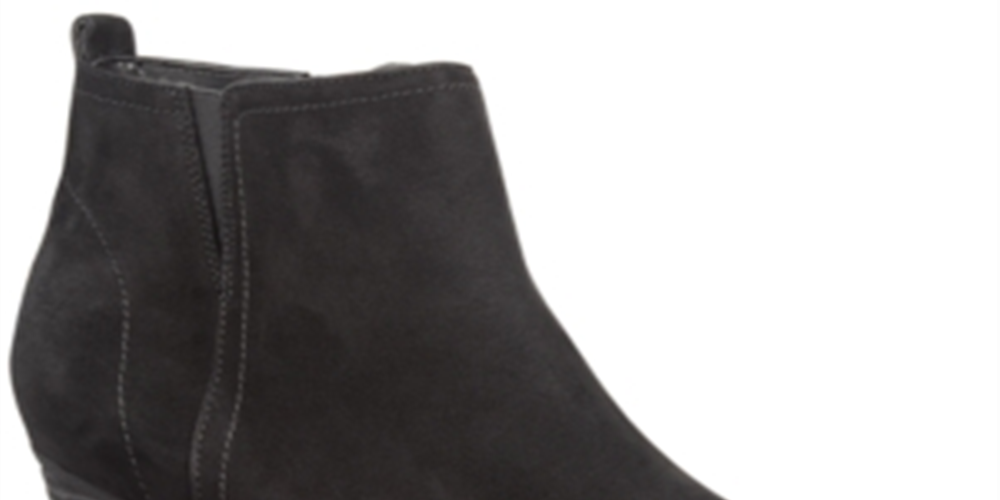 Botas de couro femininas Aqua College com bico redondo e salto bloco, zíper, pretas, tamanho 5,5 M