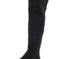 Botas femininas XOXO com fecho e fecho de correr Tristen, bico redondo e salto bloco, tamanho 7, pretas