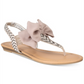 Material Girl Sandálias Femininas Swan3 Tecido Biqueira Aberta Casual Slingback Marrom Tamanho 5,5 M