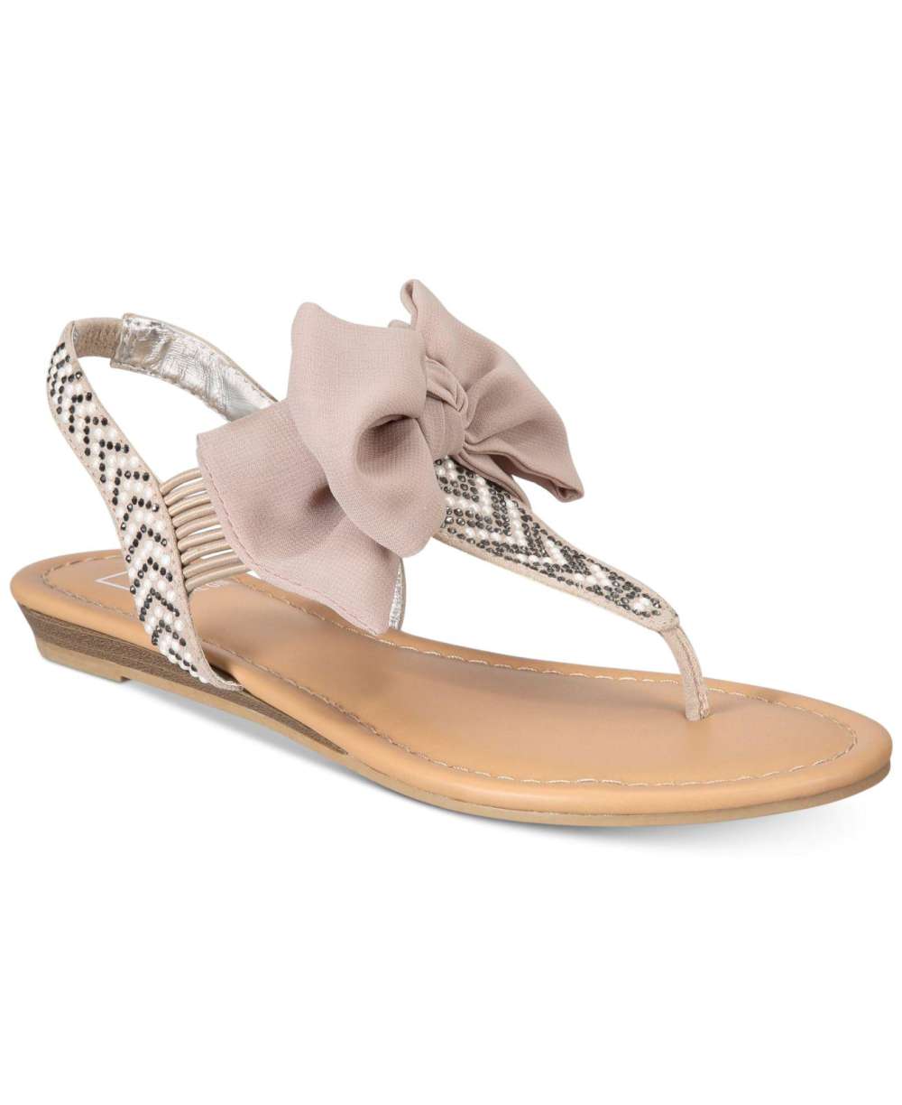 Material Girl Sandálias Femininas Swan3 Tecido Biqueira Aberta Casual Slingback Marrom Tamanho 5,5 M
