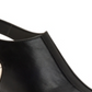 Sandálias femininas Alfani Jalenne Peep Toe com tira traseira em couro preto, tamanho 10 M