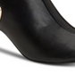 Sandálias femininas Alfani Jalenne Peep Toe com tira traseira em couro preto, tamanho 10 M