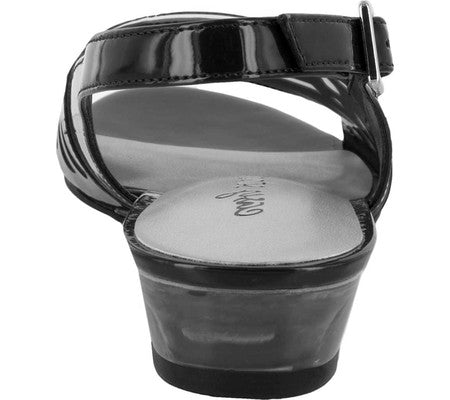 Sandália Easy Street Clear Celebrate Slingback Feminina Preta Tamanho 10 M