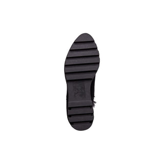 Botas femininas DKNY de tecido com bico amendoado e cano curto, tamanho 9, pretas