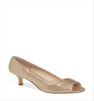 Nina Women's Chezare Open Toe Pump Brown Size 9.5 M