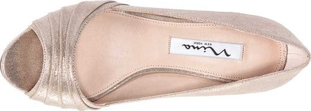 Nina Chezare Scarpin Aberto Feminino Marrom Tamanho 9,5 M