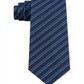 Gravata fina listrada dupla masculina Kenneth Cole, azul, tamanho único