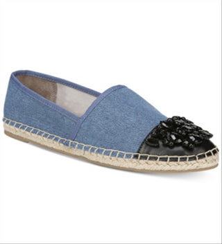 Sapatilhas de balé femininas Circus By Sam Edelman Metallic Loretta Espadrille, azuis, tamanho 7,5 M